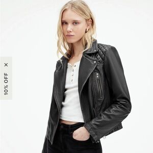 ALLSAINTS Black Leather Jacket